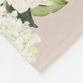 Blush Pink Floral Wreatthly Baby Mijlpaal Fleece Deken (Hoek)