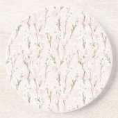 Blush Pink Floral Zandsteen Onderzetter (Voorkant)