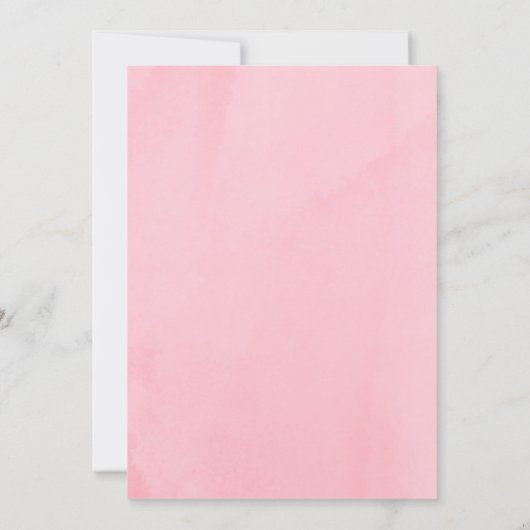 Blush Pink Floral Zwangere mama om Baby shower te  Kaart (Achterkant)