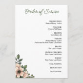 Blush Pink Florals Foto van het programma Life Programmakaart (Achterkant)