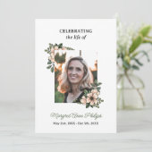 Blush Pink Florals Foto van het programma Life Programmakaart (Staand voorkant)