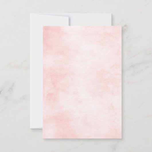 Blush Pink Florals Modern Geometrisch Goud Lijst RSVP Kaartje (Achterkant)
