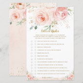 Blush Pink Florence Vrijgezellenfeest over of onde (Voorkant / Achterkant)