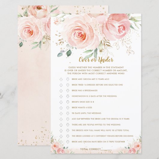 Blush Pink Florence Vrijgezellenfeest over of onde (Voorkant / Achterkant)