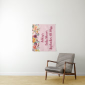 Blush Pink Flower Baby shower Fotocabine Achtergro Wandkleed (In situ)