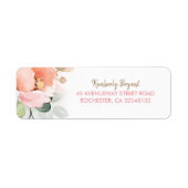 Blush Pink Flower Elegant Special Party Etiket (Voorkant)