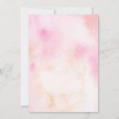 Blush Pink Flower en Gold Confetti Quinceanera Kaart (Achterkant)