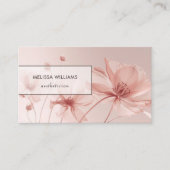 Blush Pink Flowers Aesthetician Visitekaartje (Voorkant)