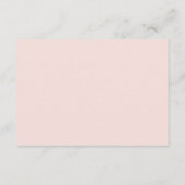 Blush Pink Flowers and Bow Flat Place Card (Achterkant)