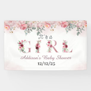 Blush Pink Flowers Baby shower Spandoek