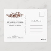 Blush Pink Flowers Bedankt briefkaart (Achterkant)