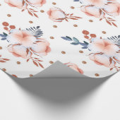 Blush Pink Flowers Cadeaupapier (Hoek)