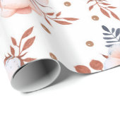 Blush Pink Flowers Cadeaupapier (Rol Hoek)