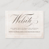 Blush Pink Flowers Elegant Wedding Website Informatiekaartje (Voorkant)
