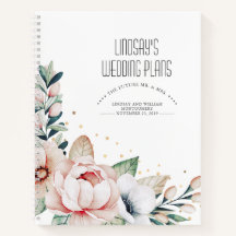 Blush Pink Flowers en Gold Confetti Wedding Plans