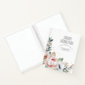 Blush Pink Flowers en Gold Confetti Wedding Plans Notitieboek (Binnen)