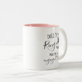 Blush Pink Flowers Future Bride Verloving Gift Tweekleurige Koffiemok (Voorkant rechts)