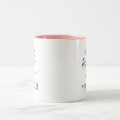 Blush Pink Flowers Future Bride Verloving Gift Tweekleurige Koffiemok (Center)