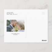 Blush Pink Flowers Gold Net getrouwd Foto bruiloft Briefkaart (Achterkant)