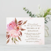 Blush Pink Flowers Greenery Christelijk Wedding Kaart (Staand voorkant)