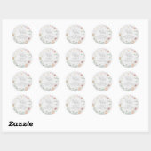 Blush Pink Flowers krans Vrijgezellenfeest dank u Ronde Sticker (Vel)