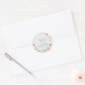 Blush Pink Flowers krans Vrijgezellenfeest dank u Ronde Sticker (Envelop)