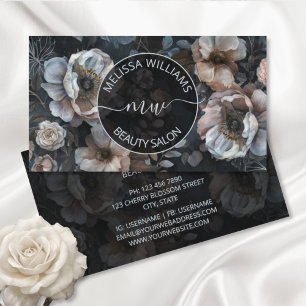 Blush Pink Flowers Logo Visitekaartje