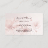 Blush Pink Flowers Logo Visitekaartje (Achterkant)