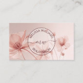 Blush Pink Flowers Logo Visitekaartje (Voorkant)