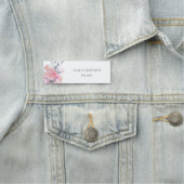 Blush Pink Flowers Naamplaatje (In situ)