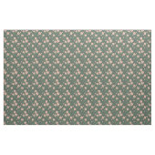 Blush Pink Flowers on Hunter Green Floral Pattern Stof (Yard (91,4 cm))