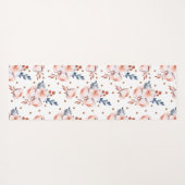 Blush Pink Flowers Patroon Yogamat (Achterkant (horizontaal))