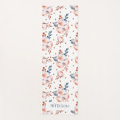 Blush Pink Flowers Patroon Yogamat (Voorkant)