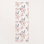 Blush Pink Flowers Patroon Yogamat (Achterkant)