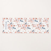 Blush Pink Flowers Patroon Yogamat (Voorkant (horizontaal))