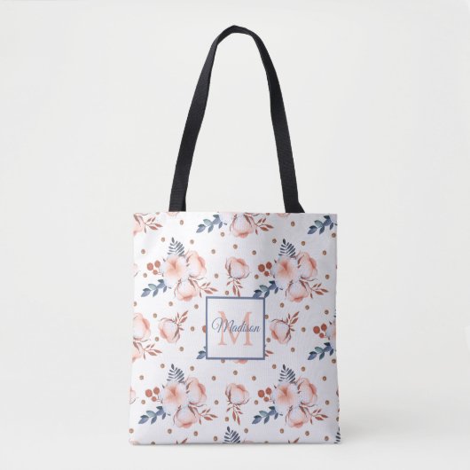 Blush Pink Flowers Tote Bag (Voorkant)