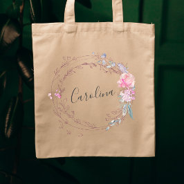 Blush Pink Flowers Tote Bag