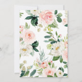 Blush Pink Flowers Virtual Baby shower Kaart (Achterkant)