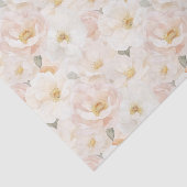 Blush Pink Flowers Vrijgezellenfeest Tissuepapier (Detail)