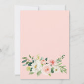Blush Pink Flowers Waterverf Bridal Brunch Kaart (Achterkant)