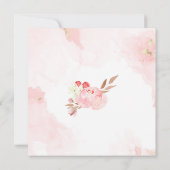 Blush Pink Flowersl Wreator Christelijk Wedding Kaart (Achterkant)