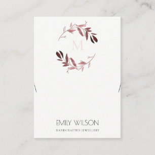BLUSH PINK FOLIAGE MONOGRAM BRACELET DISPLAY LOGO VISITEKAARTJE