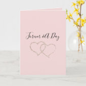 Blush Pink Forever Bruiloft Kaart (Gele Bloem)