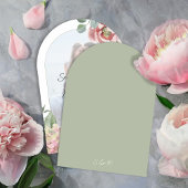 Blush Pink Foto Bloemen Trouwboog Kaart