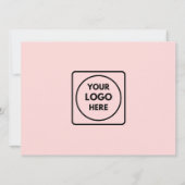 Blush Pink foto | Modern eenvoudig zakelijk evenem Kaart (Achterkant)