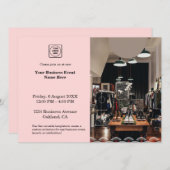 Blush Pink foto | Modern eenvoudig zakelijk evenem Kaart (Voorkant / Achterkant)