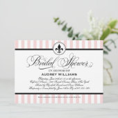  Blush Pink Frans Vrijgezellenfeest Kaart (Staand voorkant)