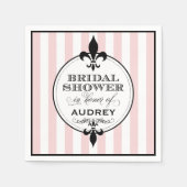  Blush Pink Frans Vrijgezellenfeest Servet (Voorkant)