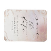 Blush Pink Frosted Wedding Save the Date Magneet (Horizontaal)