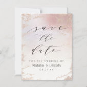 Blush Pink Frosted Wedding Save the Date Magnetische Uitnodiging (Voorkant)